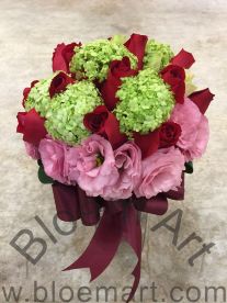 CODE 71977 - Wedding Bouquet of Roses and Viburnum